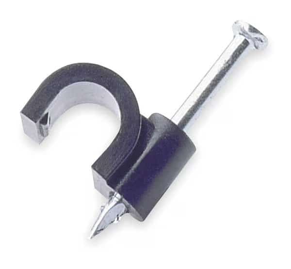 Mounting Clip, 1/4 In Tubng, Blk, Vnyl, PK10