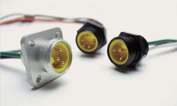 External Thread Receptacle, 2, Male, 16 AWG