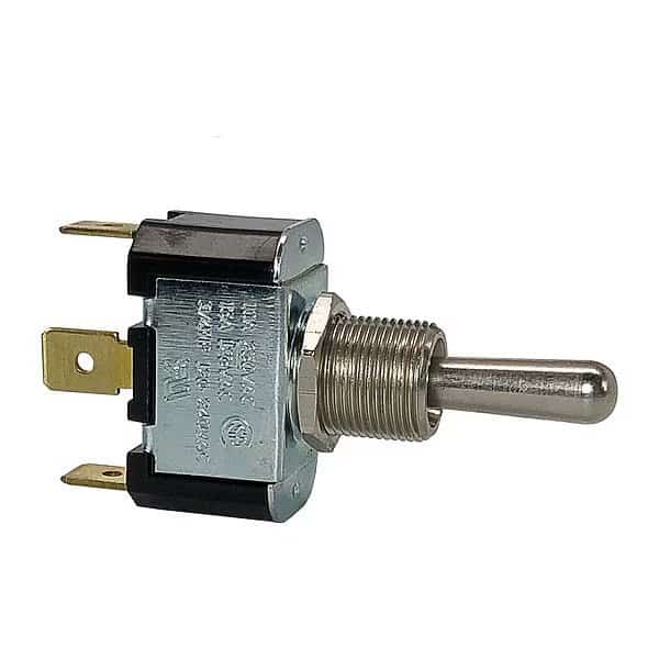 Toggle Switch, SPDT, 3 Connections, On/On, 3/4 hp, 10A at 250V AC, 15A at 125V AC