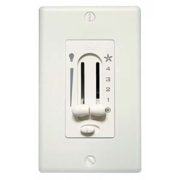 Fan Speed and Light Control, White, Wall