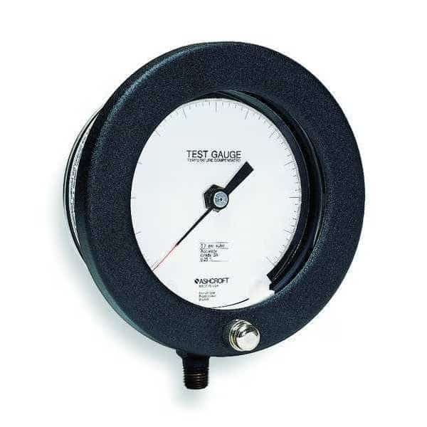 Test Pressure Gauge, 0 to 1,000 psi, 6 in Dial, 1/4 in NPT, Bottom Location, Aluminum Case Material