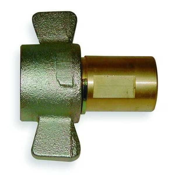 Hydraulic Quick Connect Hose Coupling, Brass Body, Thread-to-Connect Lock, 1"-11-1/2 Thread Size