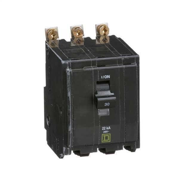 Miniature Circuit Breaker, 30 A, 120/240V AC, 3 Pole, Bolt On Mounting Style, QOB Series, SQUARE D, Mfr# QOB330VH