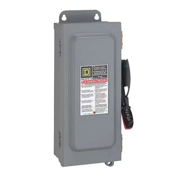 Fusible Safety Switch, Heavy Duty, 600V AC, 3PST, 600 A, NEMA 12, 3R, SQUARE D, Mfr# H366AWK