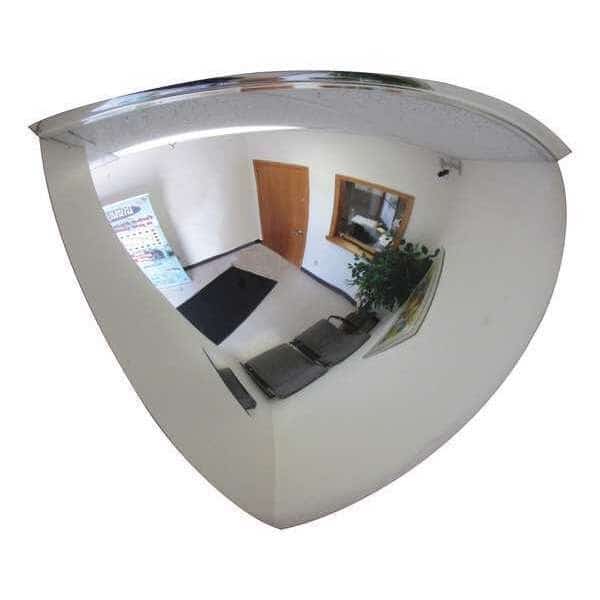 Qtr Dome Mirror, 36In., Scratch Res Acryl
