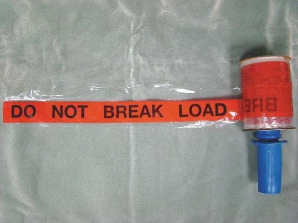 Stretch Wrap, 5" W x 500 ft. L, 80 ga, Blown Style, Black, Red, Standard Duty