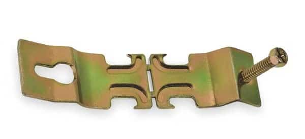 Channel Angler Pipe Clamp, 2 In, Gold, PK10