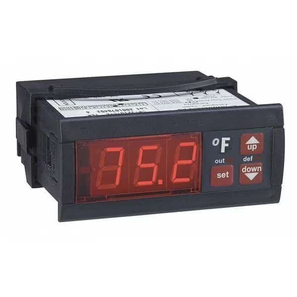 Dual stage temperature switch, Degrees C, 230 VAC.