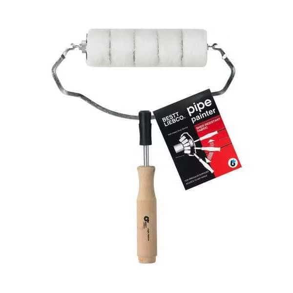 Pipe Painter Cover & Frame, Cageless, Wood Handle, 7" Rollers