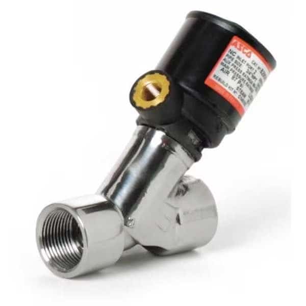 RedHat Angle Body Piston Valve, SS, NC, 1/2 In