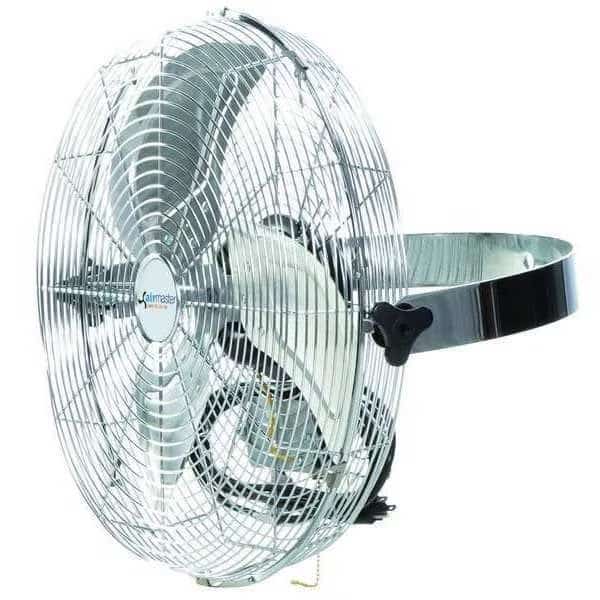 Light Duty Industrial Fan, Ceiling, Wall Mount, 12 in Blade Dia, 115V, 1,300/1,550/1,855 cfm