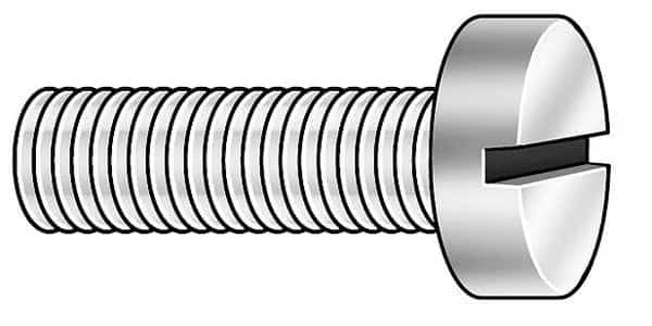 #8-32 x 1/2 in Slotted Fillister Machine Screw, Zinc Plated Steel, 100 PK, EnjoyTool select, Mfr# MSCI0-800500-100BX
