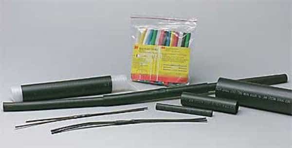 Shrink Tubing, 0.125in ID, Black, 6in, PK100, 3M, Mfr# EPS200-1/8-6""-BLACK-10-10 PC PKS