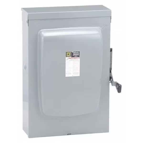 Fusible Safety Switch, General Duty, 240V AC/DC, 2PST, NEMA 3R