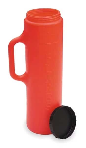 Nonspike Flare Case, Red, Polypropylene, 18 in Length, Screw-On Cap