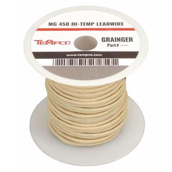 High Temp Lead Wire, MG, 18 AWG, Natural, 250 ft