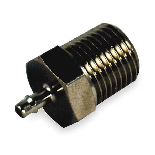 5/32" Barb x 10-32 UNF Brass Straight Male Connector, Pneumadyne, Mfr#: EB35