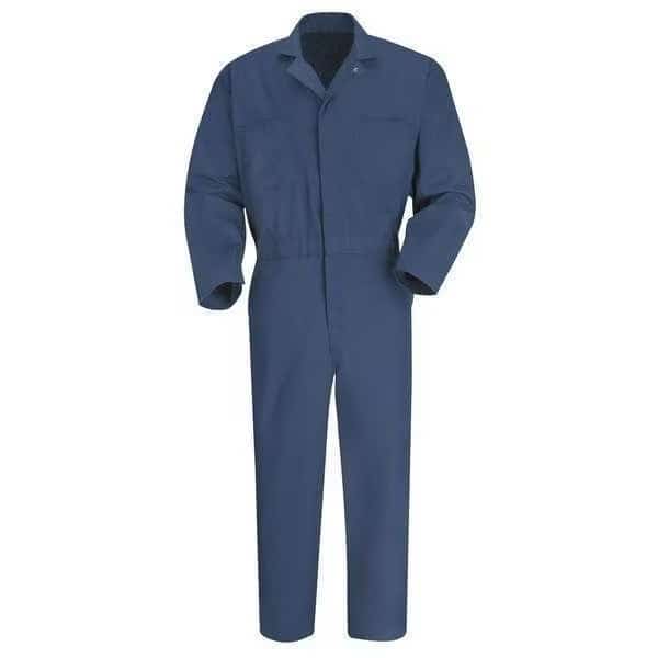 CT10 Coverall, Cotton/Polyester, 7.25 oz Fabric Weight, 30 in Inseam, Navy, 40 Regular