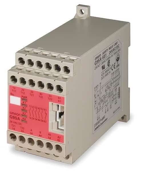 Safety Monitoring Relay, 120/240VAC, 9.0VA, OMRON, Mfr# G9SA-301 AC100-240