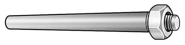Taper Pin, Threaded, 18-8, 3/8-24x5 9/16