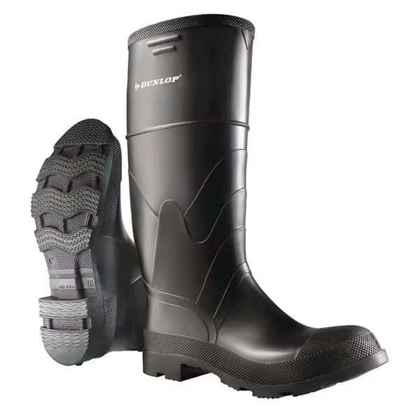 Men's Steel Rubber Boot Black, DUNLOP, Mfr# 8662200