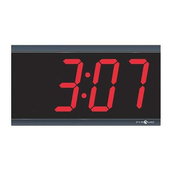 11-1/2" Digital Wireless Wall Clock, Black