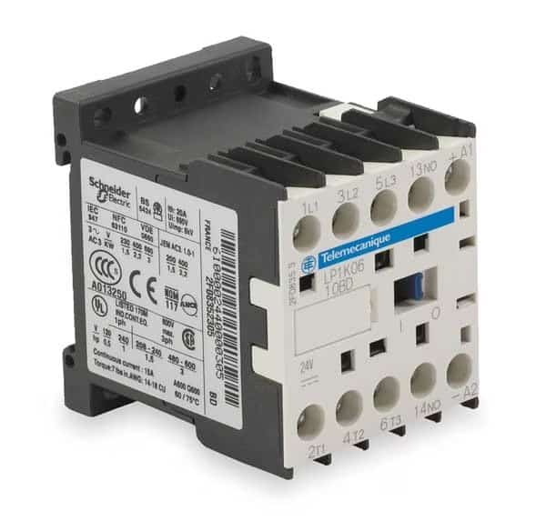 IEC Mini Magnetc Cntactr,24VDC,6A,1NO, Mfr#: LP1K0610BD, SCHNEIDER ELECTRIC