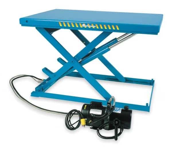Scissor Lift Table, 3 Phase, 2200 lb. Cap, 230V, 24"W, 51"L
