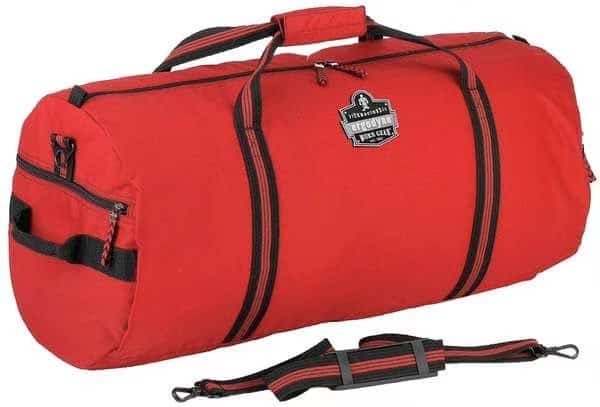 Duffel Bag, Nylon, 24 in W, Red