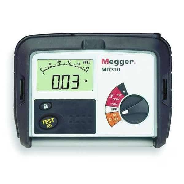 Battery Operated Megohmmeter, 1000VDC, Megger, Mfr#: MIT310