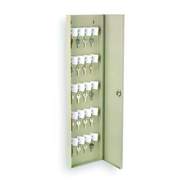 Key Control Cabinet, Steel, Beige, 50 Key Capacity