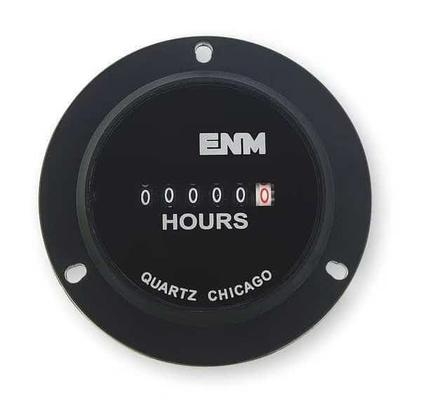 Hour Meter, Electrical, 3-Hole, Flange