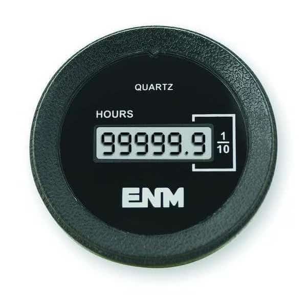 Hour Meter,LCD,Flush Round,2 in. dia., Mfr#: T1160EB, ENM