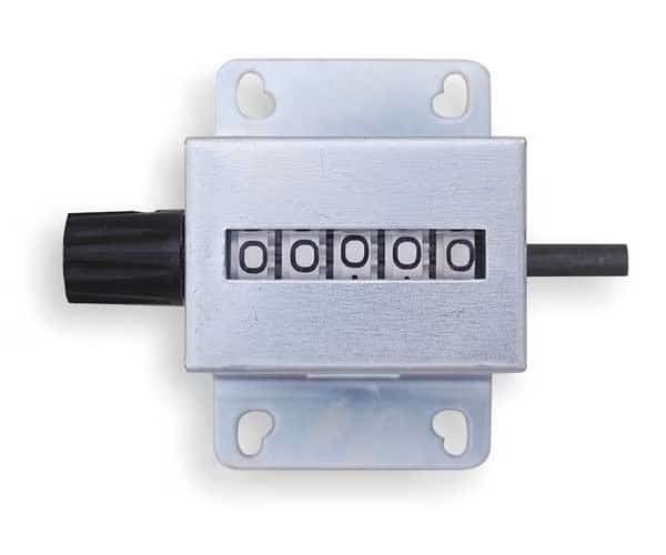 Counter, Mech, 5 Digit, RH/TC, Reset Knob