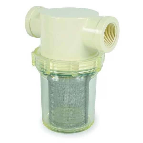 Inline Strainer, 1 in NPT, Nylon, 305 Micron, 6-7/16 in H, 8 gpm, 100 psi at 125 degrees