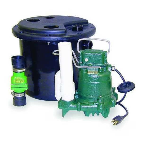 ink Drain Pump System, 1/3 hp HP, 43 gpm Flow Rate at 5 Ft. of Head, 9.7 A Amps, Cast Iron