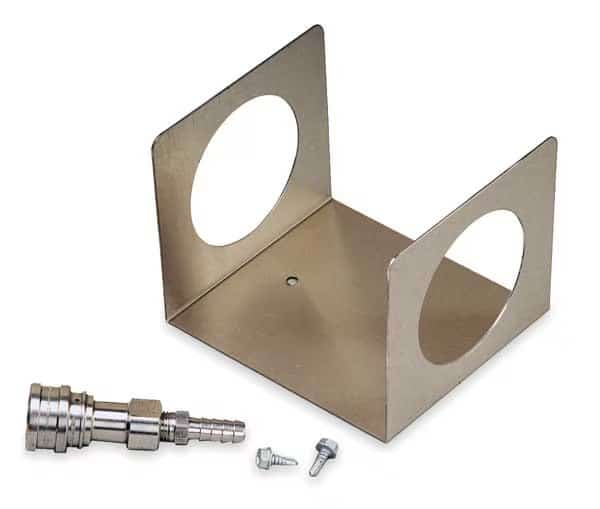 Silver Stainless Steel Wall bracket, JUSTRITE, Mfr# 28151