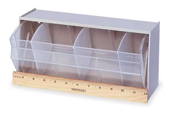 Tip Out Bins, Dividable, W 11 7/8, Ivory
