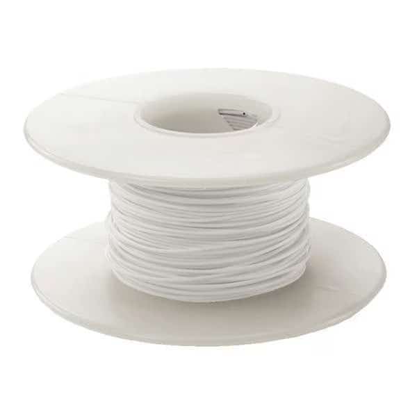 Spooled Wrapping Wire, 30 AWG, White, Kynar(R) KSW, 1,000 ft