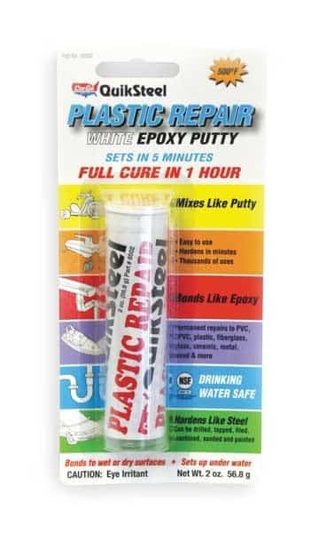 Putty, 2 oz Container Size, Tube, Quicksteel, White