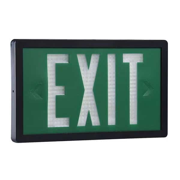 Self-Luminous Exit Sign, 2 Face(s), Tritium, Universal Mount