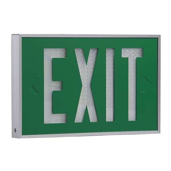 Self-Luminous Exit Sign, 1 Face(s), Tritium, Universal Mount