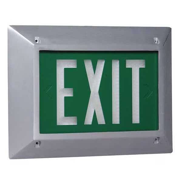 Self-Luminous Exit Sign, 1 Face(s), Tritium, Flush Only Mount