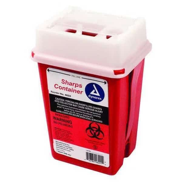 Sharps Container, 1/4 Gal., Sliding Lid
