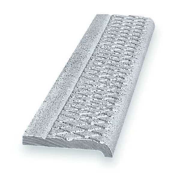 Stair Nosing, Silver, 60in W, Cast Aluminum