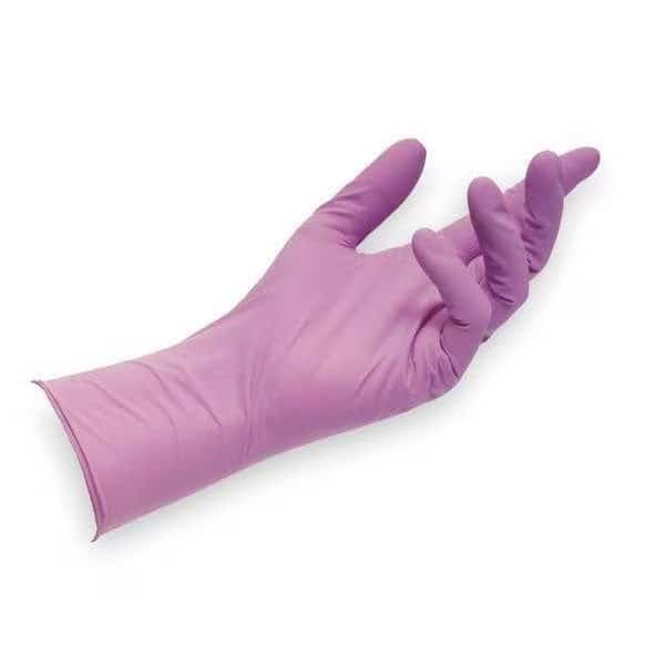 Clean Process Gloves, 6 ISO Class, Tri-Polymer, 11 1/2 in L, 6 mil, Purple, S, 100 PK