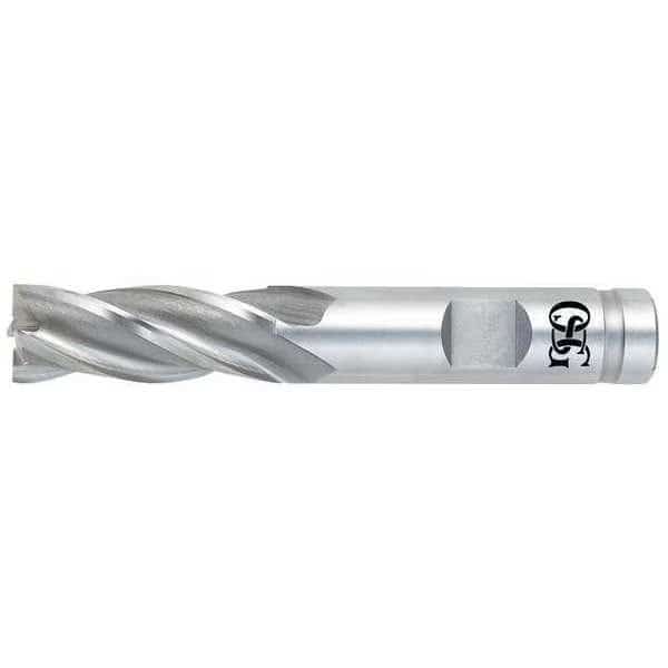 End Mill, Co, TiN, 3/8, 4 FL, SGL Sq End, CC, Osg, Mfr#: 5410505