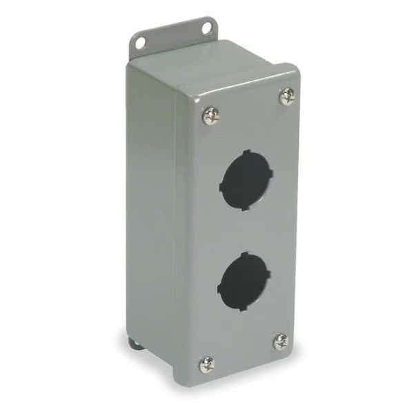 Pushbutton Enclosure, 30mm, 2 Holes, Steel, WIEGMANN, Mfr# PSL2
