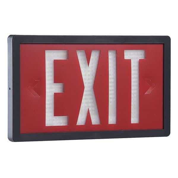 Self-Luminous Exit Sign, 2 Face(s), Tritium, Universal Mount