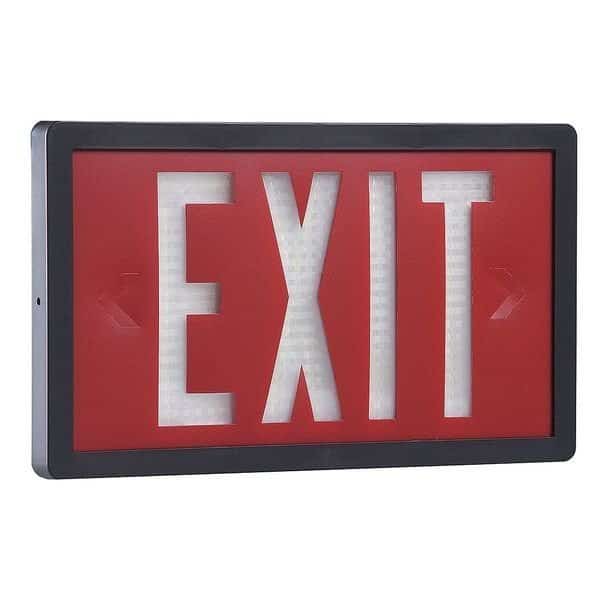Self-Luminous Exit Sign, 2 Face(s), Tritium, Universal Mount